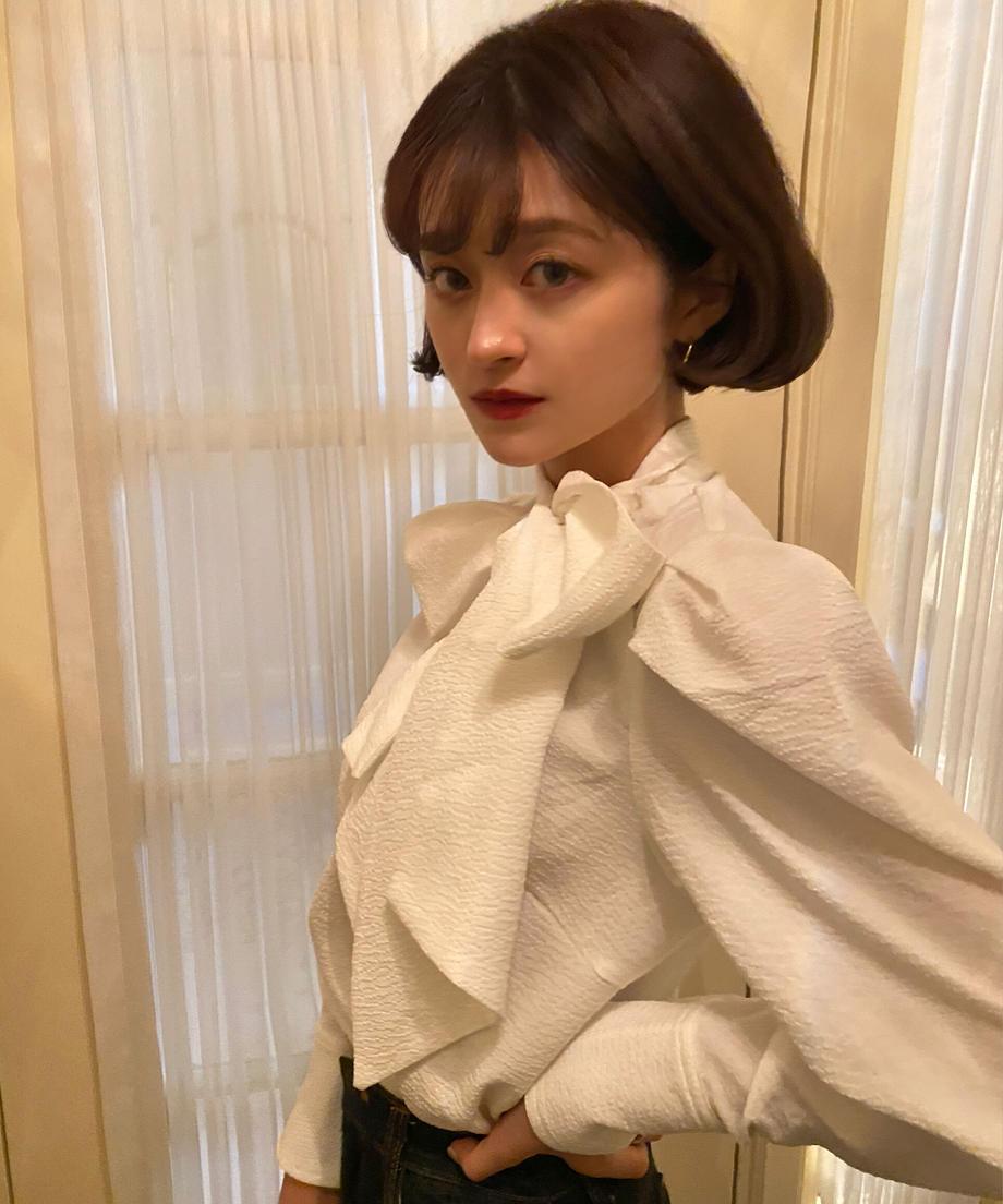 レディースBibiy bibiy RIBBON CUFFS BLOUSE white