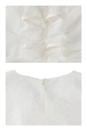 SARA RUFFLED MIDI  DRESS