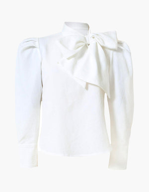 Bibiy.  RIBBON CUFFS BLOUSE